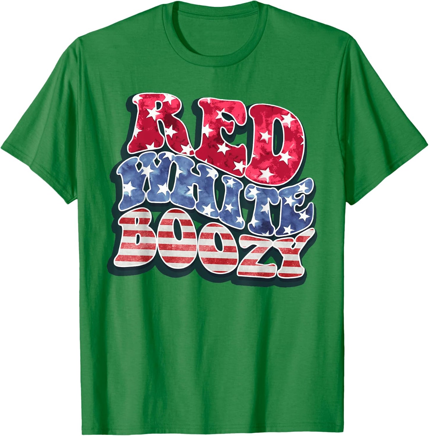 Red White And Boozy Shirt 4th Of July Funny Drinking Party T-Shirt - T-Shirt | Irish Green