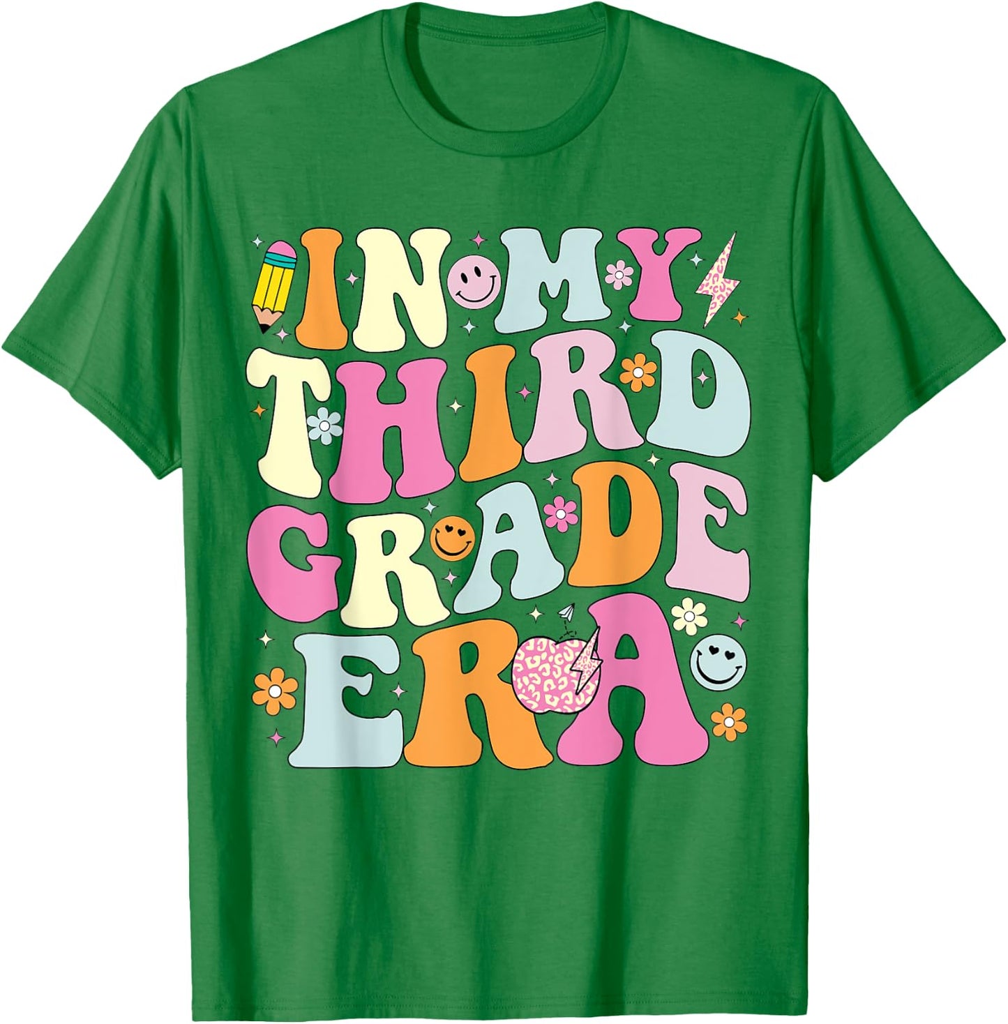 In My Third Grade Era 3rd Grade Era Teacher Back to School T-Shirt - T-Shirt | Irish Green
