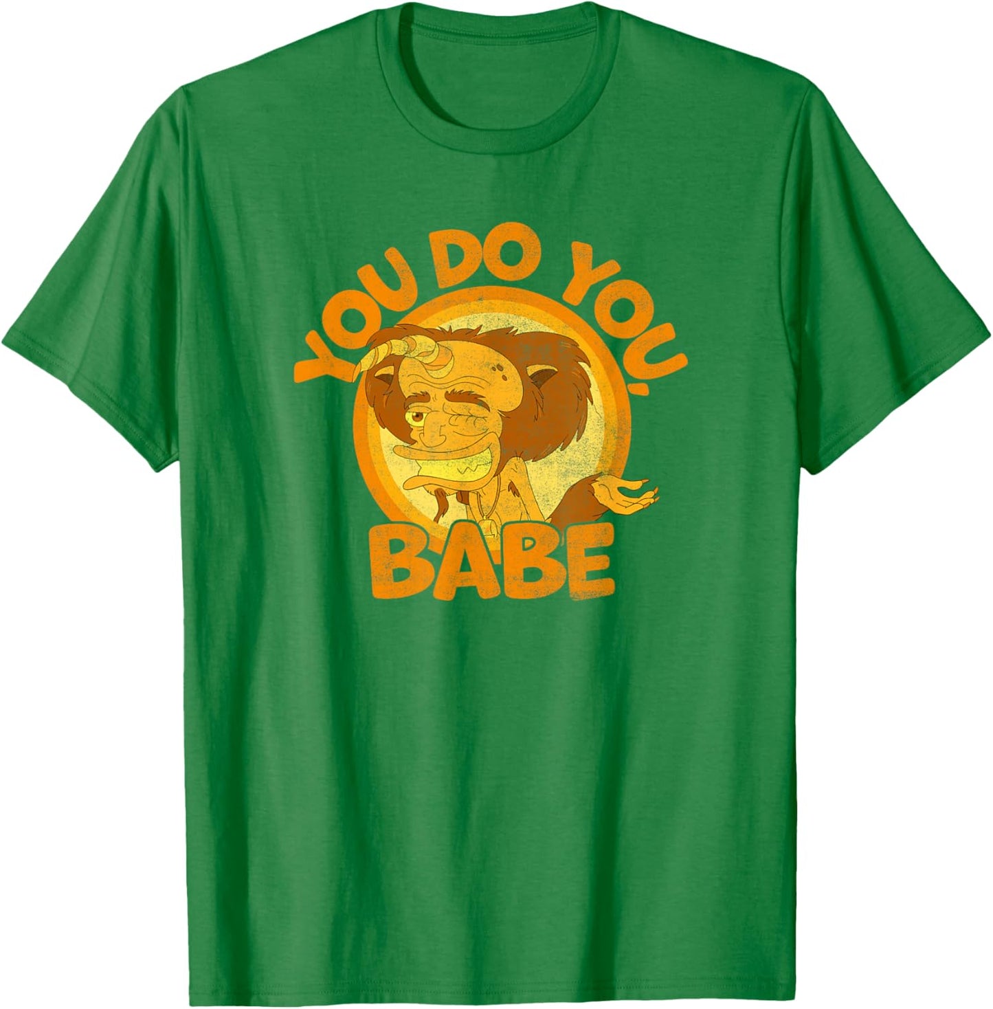 Big Mouth You Do You Babe Hormones Monster Rick Vintage Shot T-Shirt - T-Shirt | Irish Green