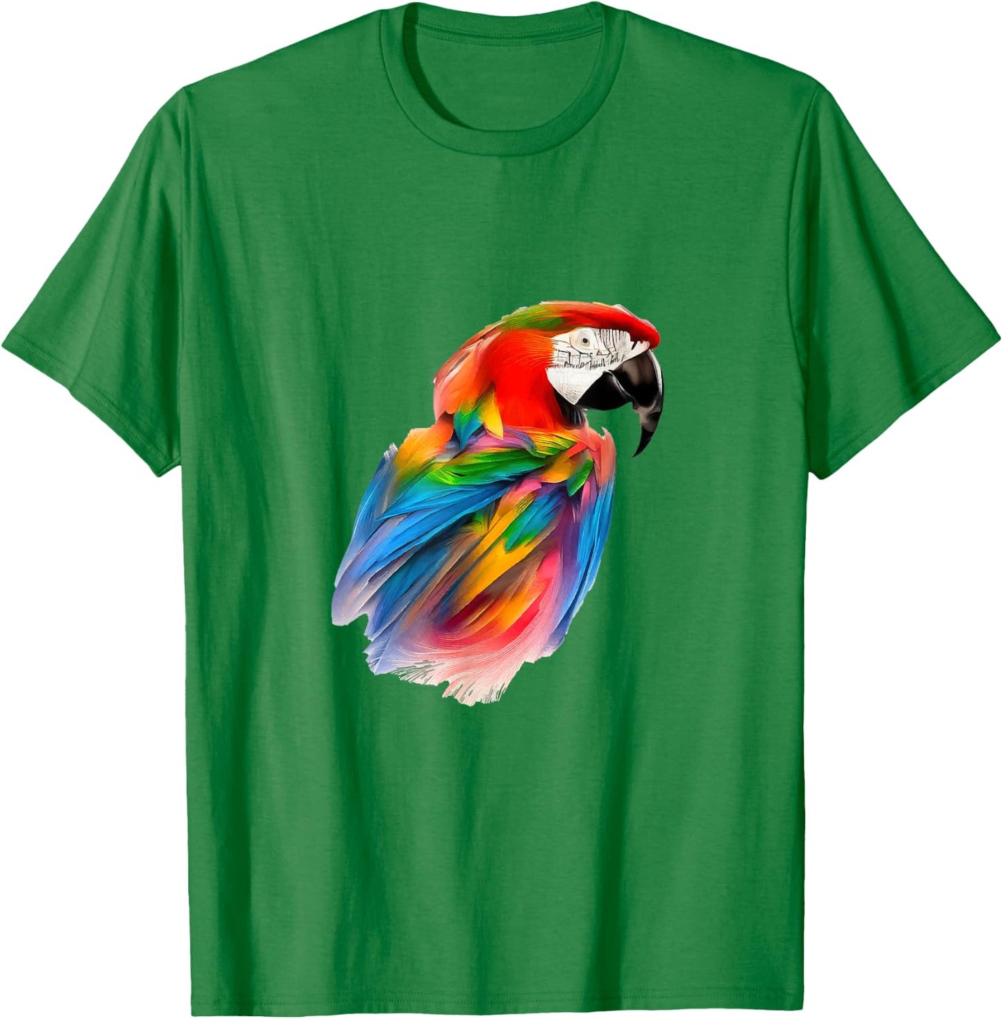 Red Macaw Parrot Colourful Bird Macaw Kanga Scarlet Macaw T-Shirt - T-Shirt | Irish Green