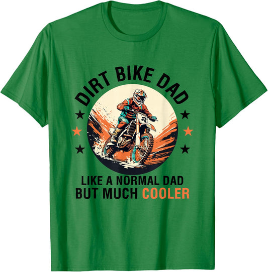Dirtbike Motocross MX Dirt bike dad T-Shirt - T-Shirt | Irish Green