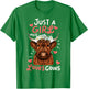 Scottish Highland Cow-Shirt Just Girl Loves Cow Kids Toddler T-Shirt - T-Shirt | Irish Green