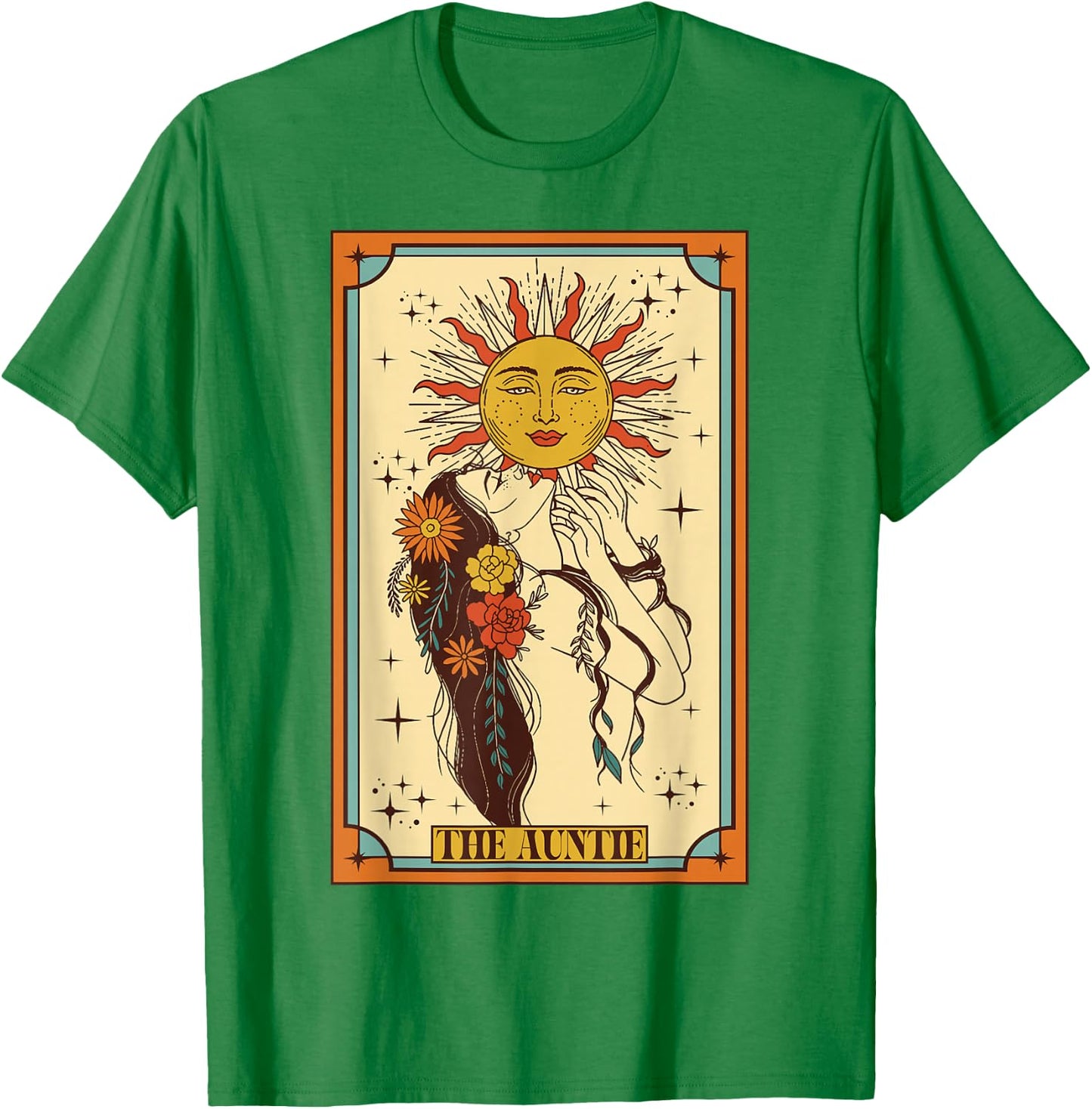 Best Aunt Ever Blessed Auntie Aunt The Auntie Tarot Card T-Shirt - T-Shirt | Irish Green