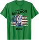 Patriotic English Bulldog Dad Print T-Shirt - T-Shirt | Irish Green