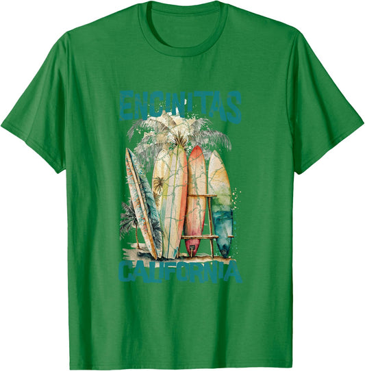 Encinitas California T-Shirt - T-Shirt | Irish Green