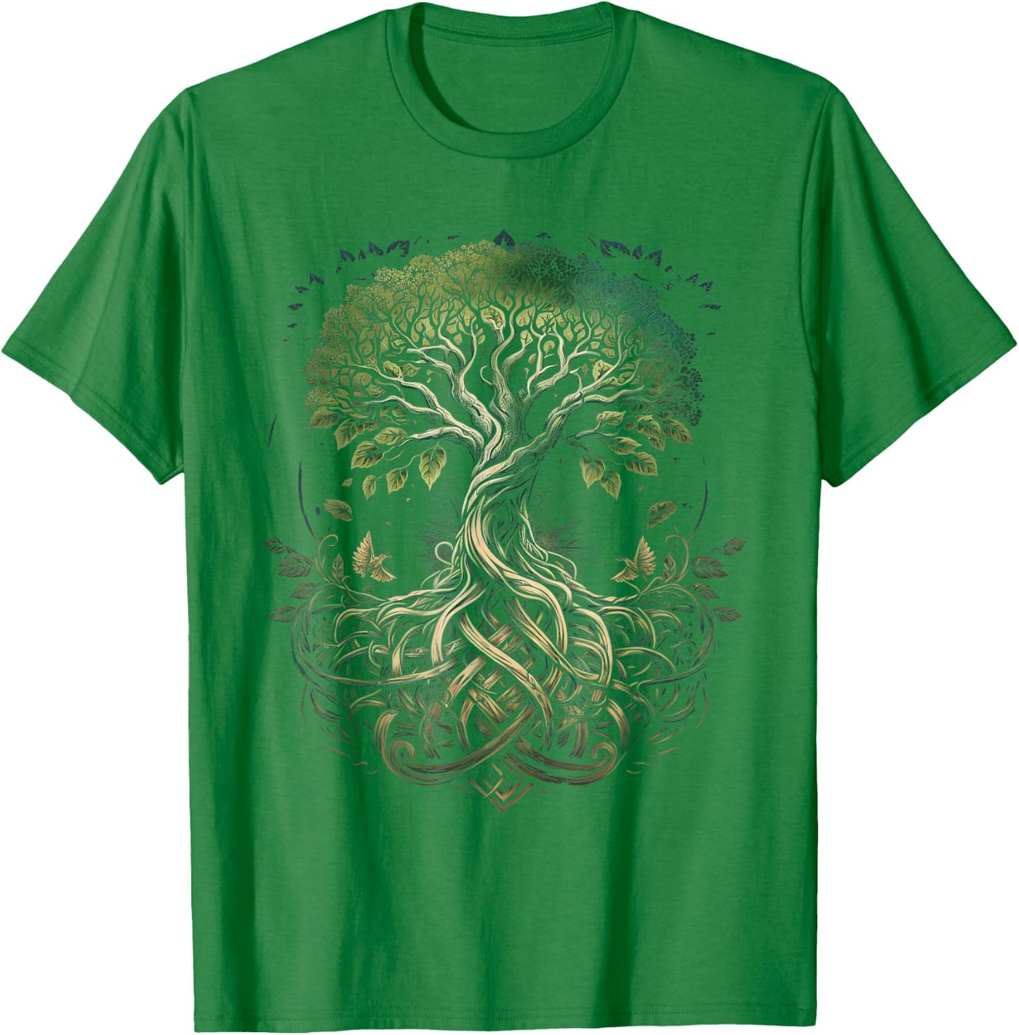 Tree of Life Yggdrasil Viking Midgard Thor Walhalla T-Shirt - T-Shirt | Irish Green