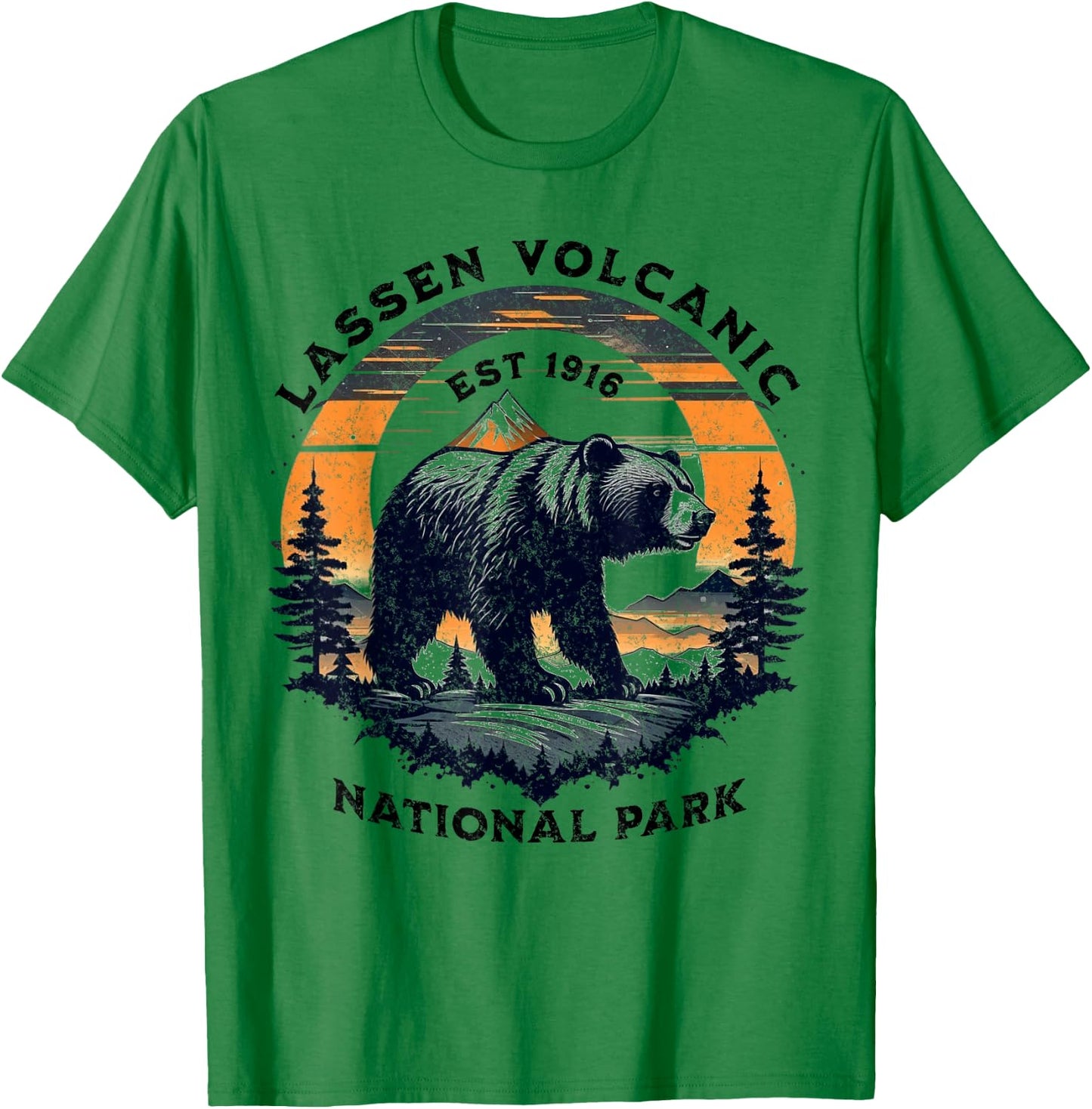 Lassen Volcanic National Park T-Shirt - T-Shirt | Irish Green