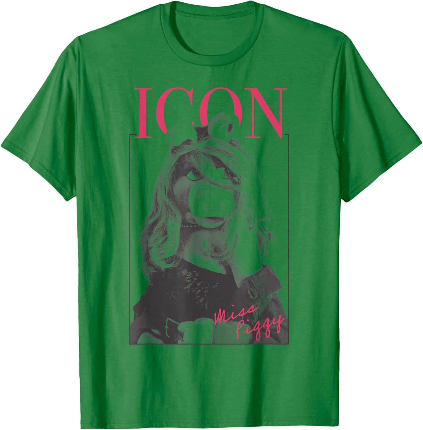 Disney The Muppets Miss Piggy Icon Magazine Poster T-Shirt - T-Shirt | Irish Green