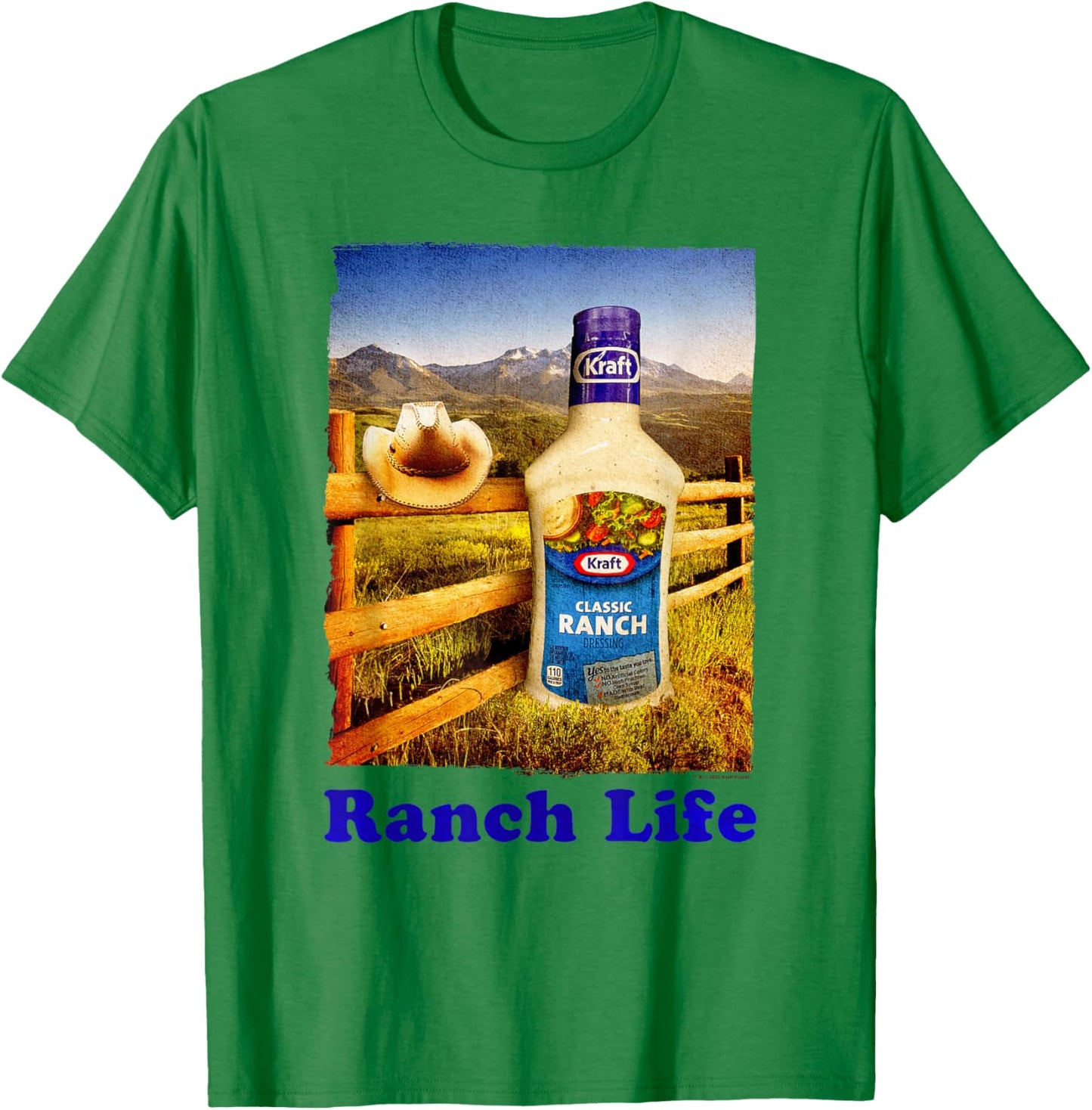 Heinz Kraft Ranch Life Classic Dressing Cowboy Portrait T-Shirt - T-Shirt | Irish Green