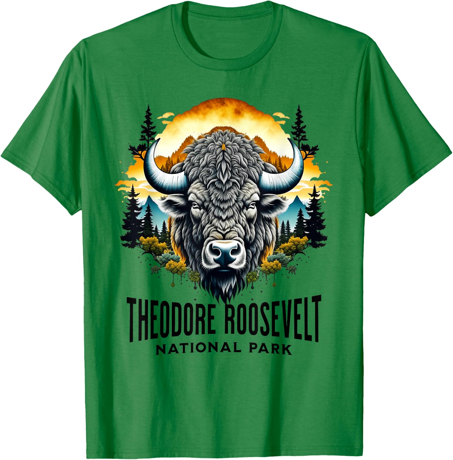 Theodore Roosevelt National Park T-Shirt - T-Shirt | Irish Green