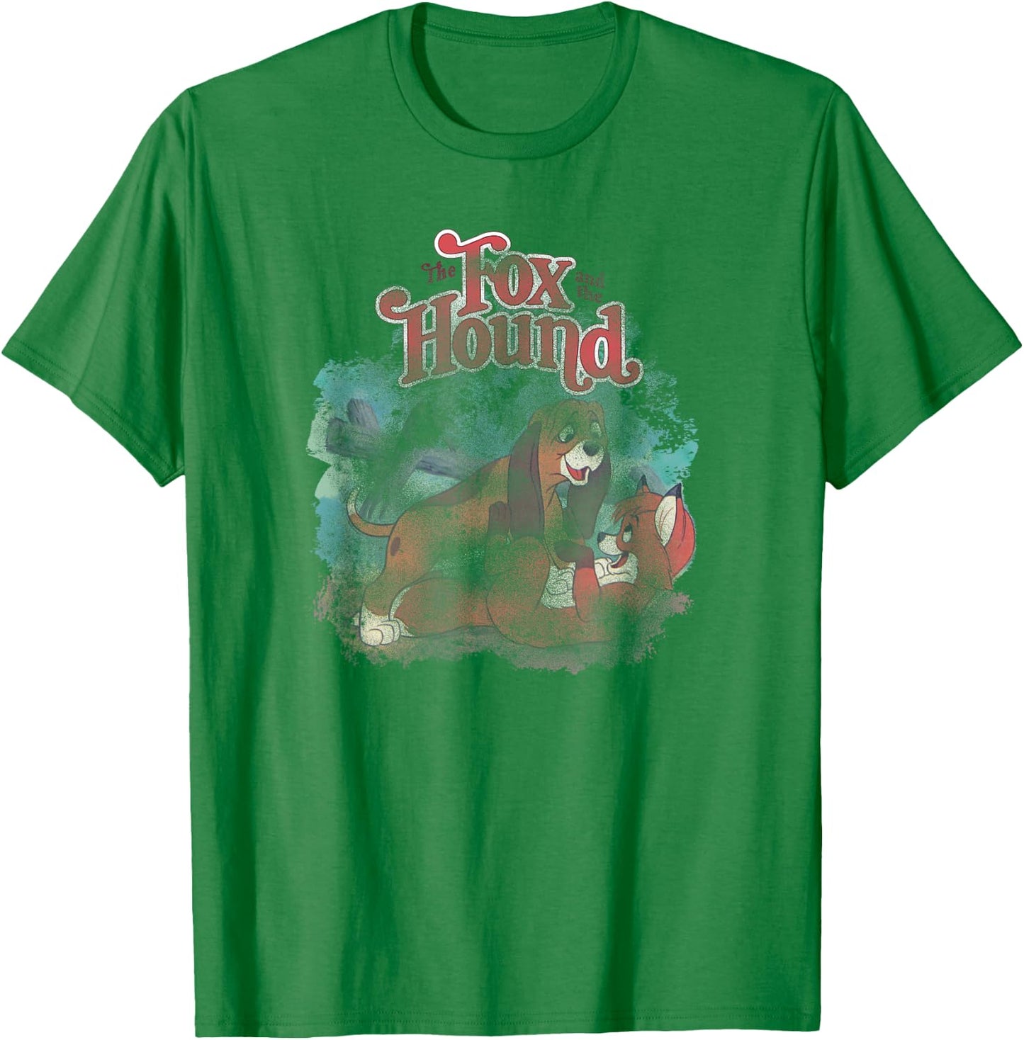 Disney The Fox and the Hound Vintage Classic Best Friends T-Shirt - T-Shirt | Irish Green