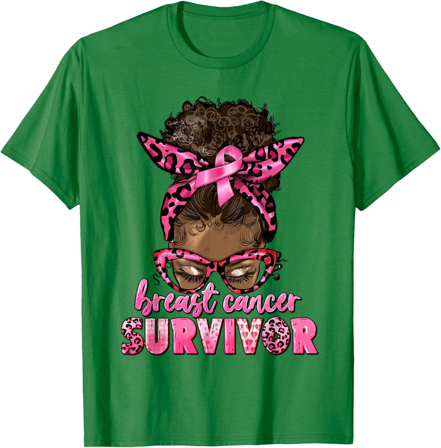 Breast Cancer Awareness Survivor Black Women Melanin Warrior T-Shirt - T-Shirt | Irish Green