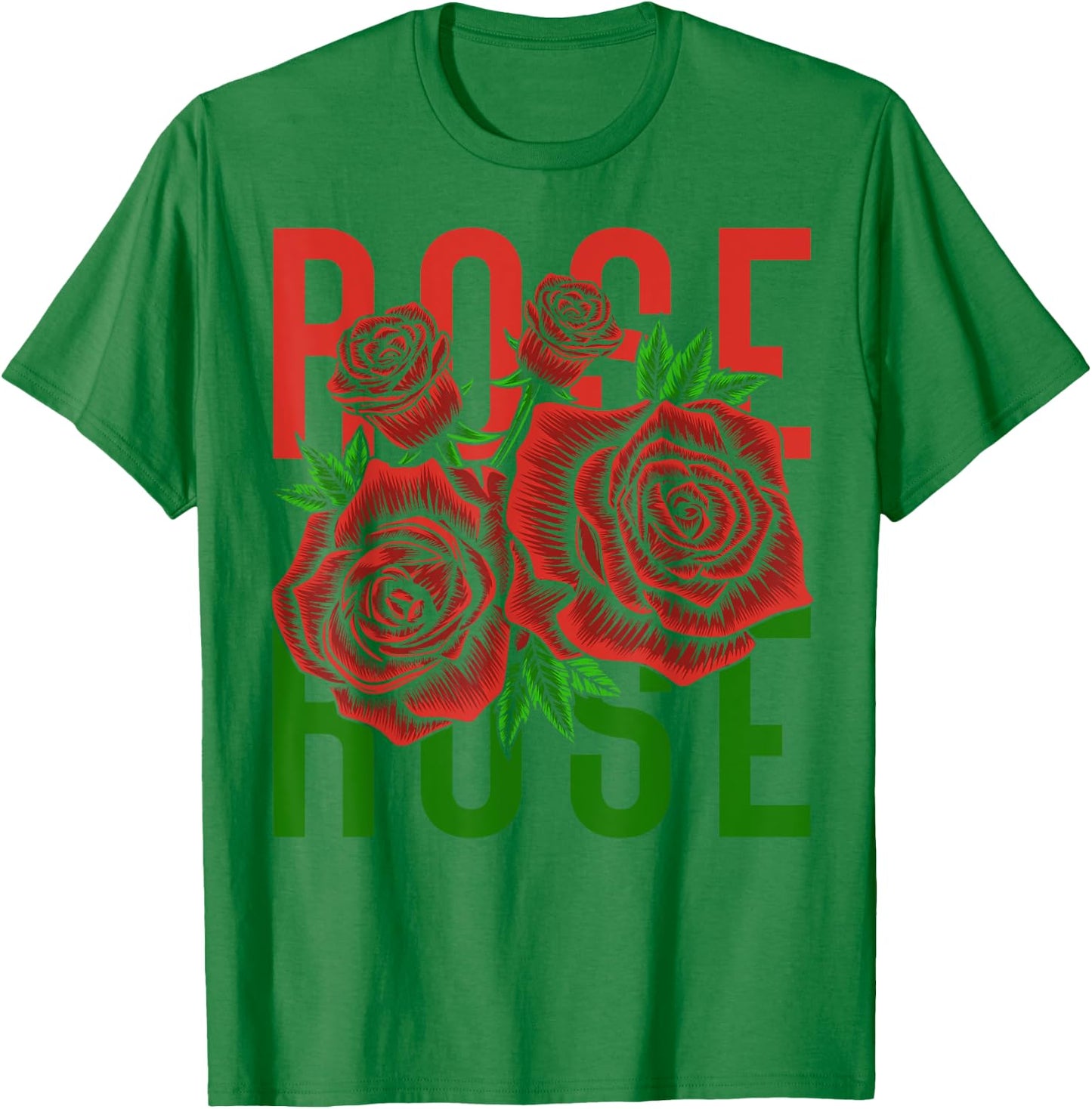 Vintage Inspired Botanical Flower Gardener Naturalist Rose T-Shirt - T-Shirt | Irish Green