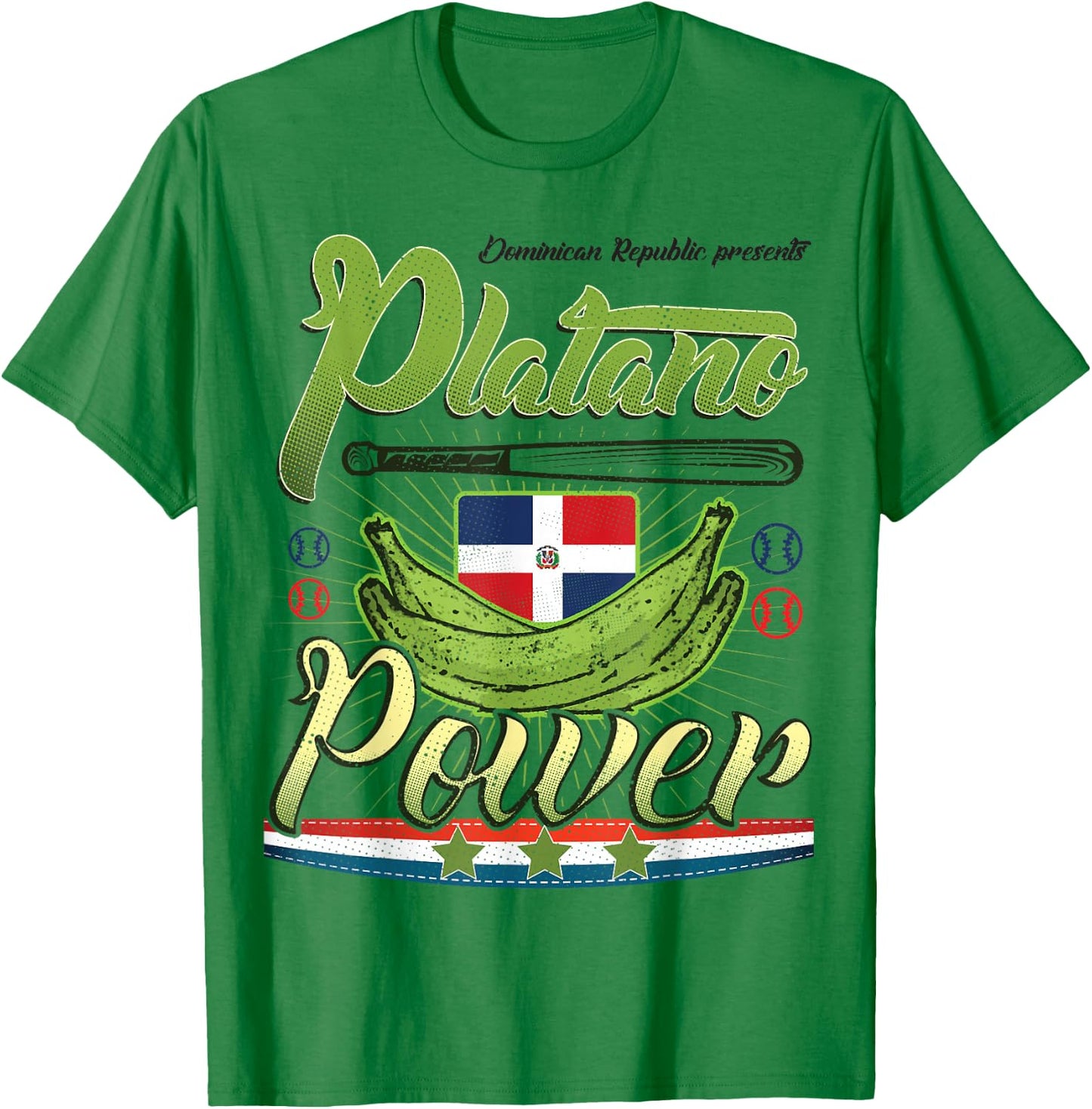 Dominican Republic Flag platano power T-Shirt - T-Shirt | Irish Green