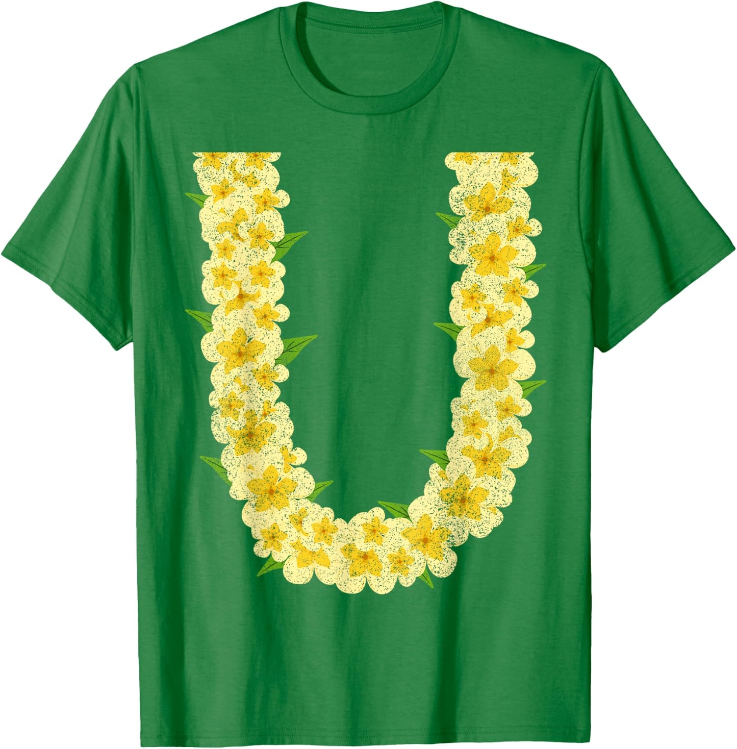 Hawaiian Flower Chain Tropical Summer Vacation Lei T-Shirt - T-Shirt | Irish Green