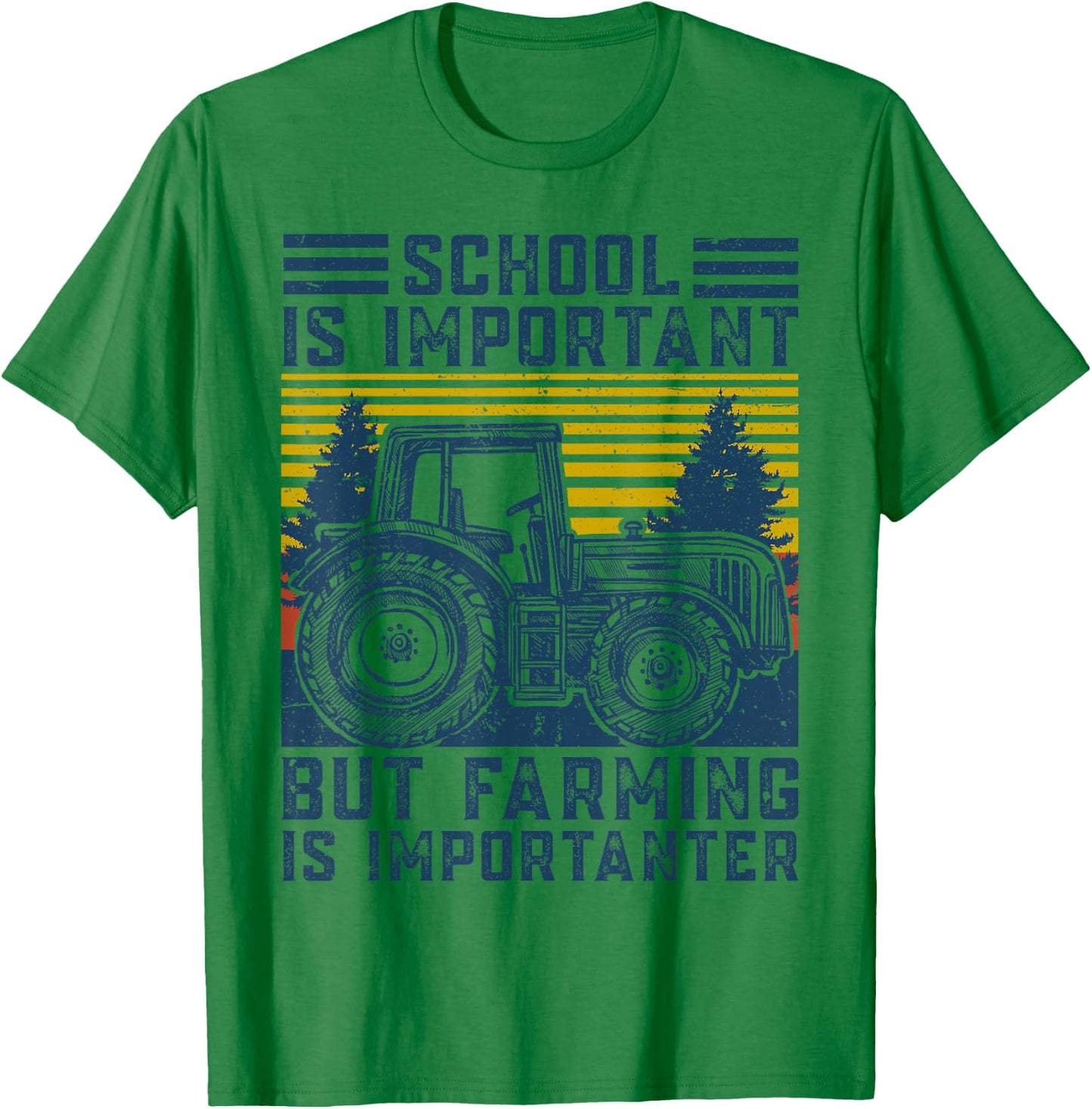 But Farming is Importanter Farmer Tractor Funny Farm Boys T-Shirt - T-Shirt | Irish Green