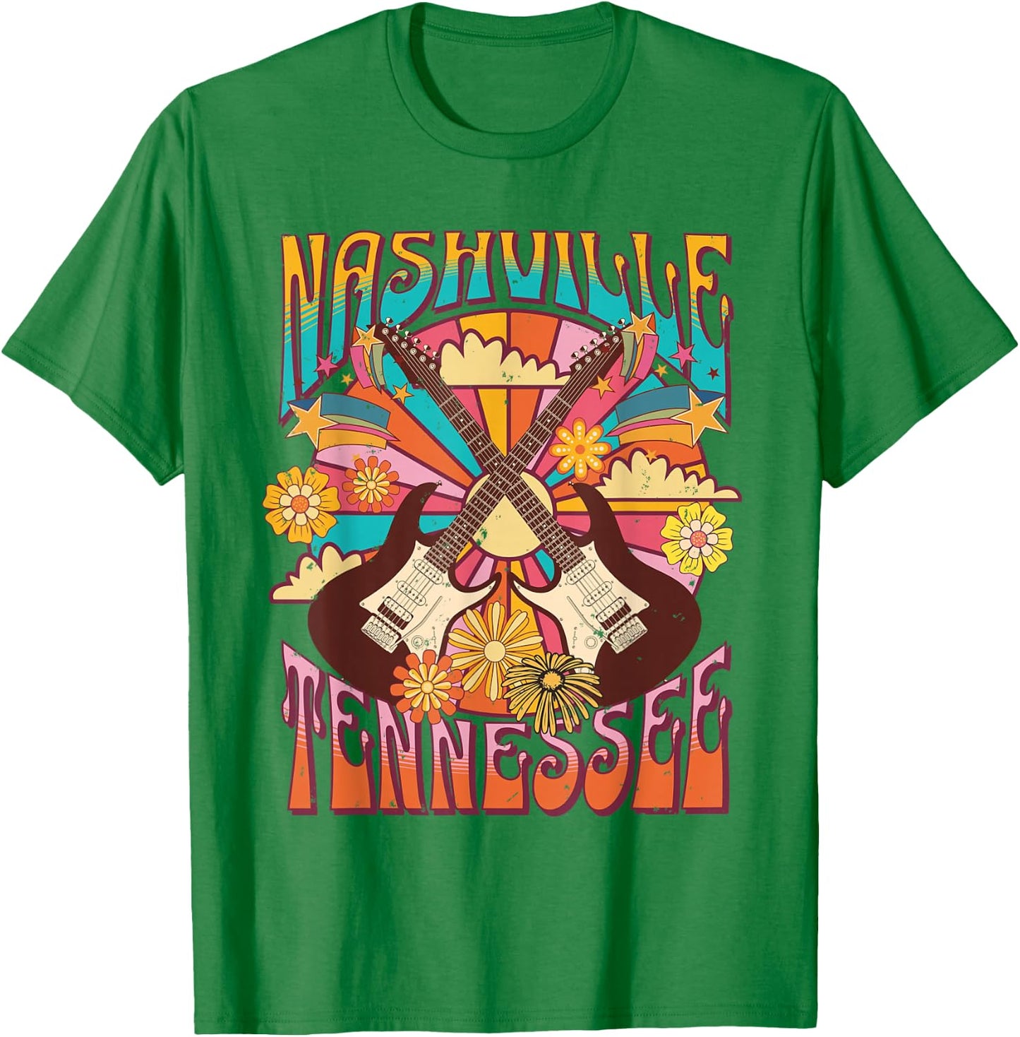 Nashville Country Music City Girls Trip Retro Nash Bash Bach T-Shirt - T-Shirt | Irish Green
