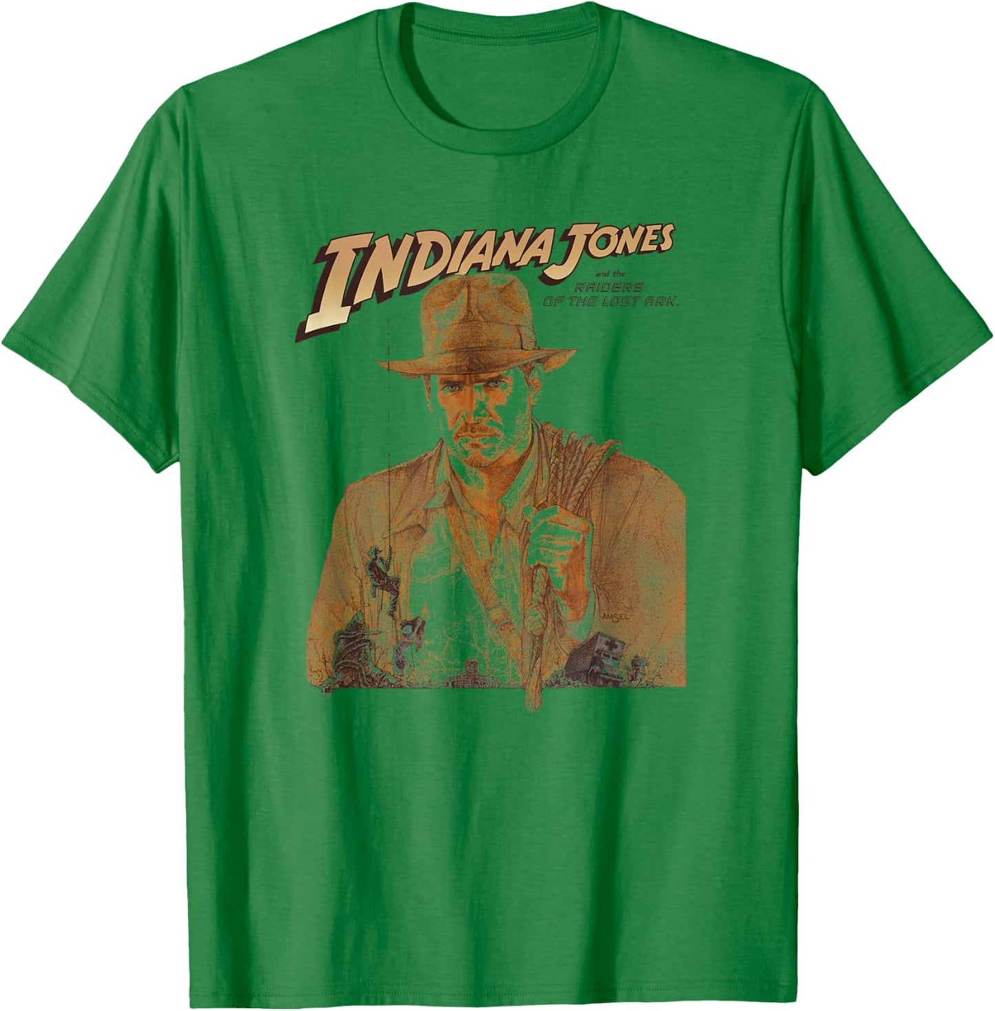 Indiana Jones Raiders of The Lost Ark Tonal Movie Poster T-Shirt - T-Shirt | Irish Green