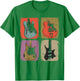 Electric Guitar Collection Band Guitarist Vintage Music T-Shirt - T-Shirt | Irish Green