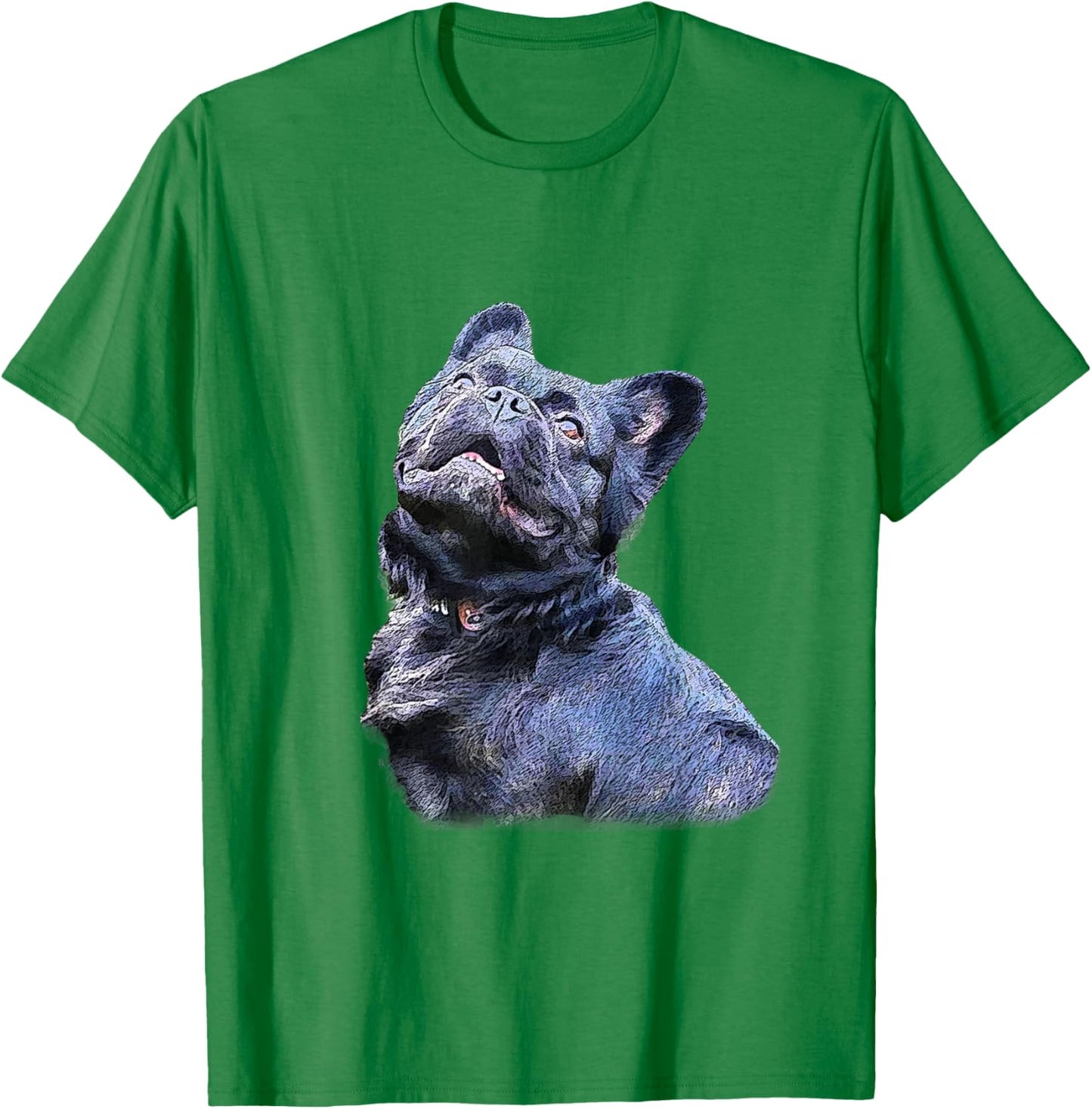 Fluffy Frenchie French Bulldog Top Women Kids T-Shirt - T-Shirt | Irish Green