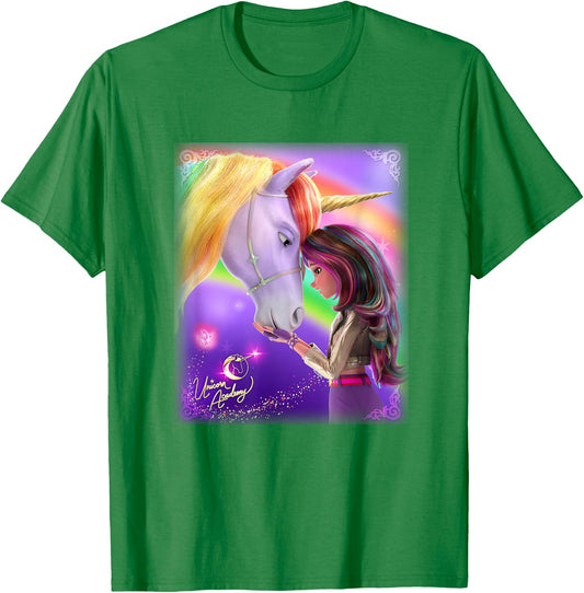 Unicorn Academy Connection Graphic Logo T-Shirt - T-Shirt | Irish Green