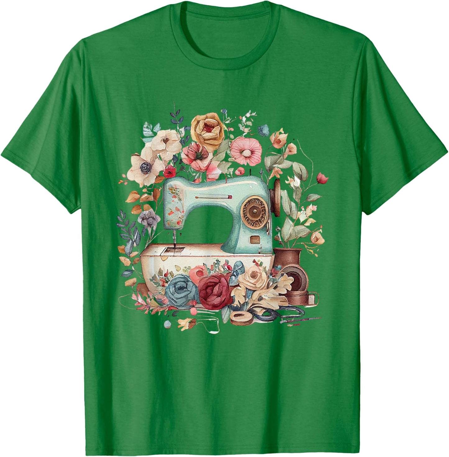 Vintage Quilting Yarn Graphic Seamstress Sewing Themed T-Shirt - T-Shirt | Irish Green