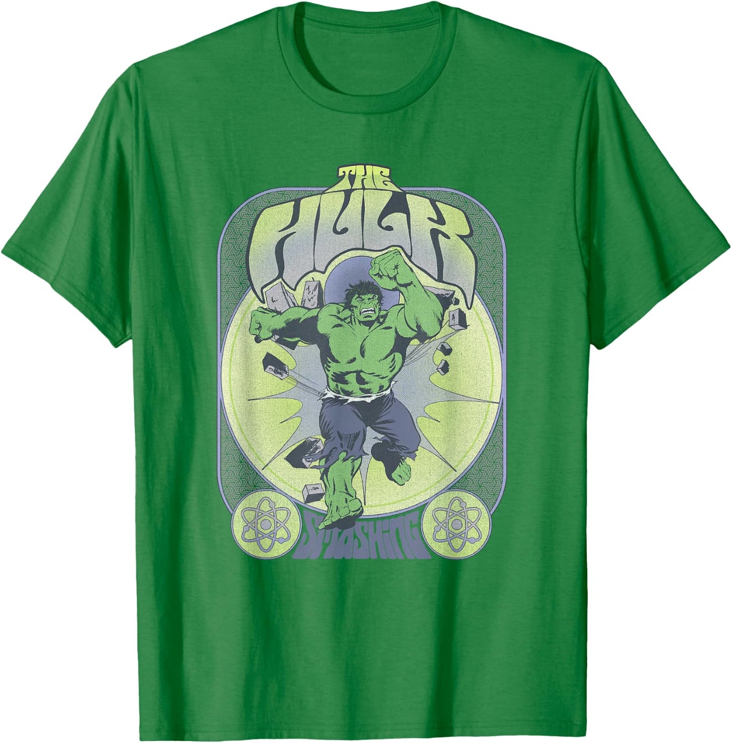 Marvel Hulk Classic Comic Seventies Vintage Poster Small T-Shirt - T-Shirt | Irish Green