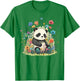 Cute Baby Panda on Panda Children and Panda Kids T-Shirt - T-Shirt | Irish Green
