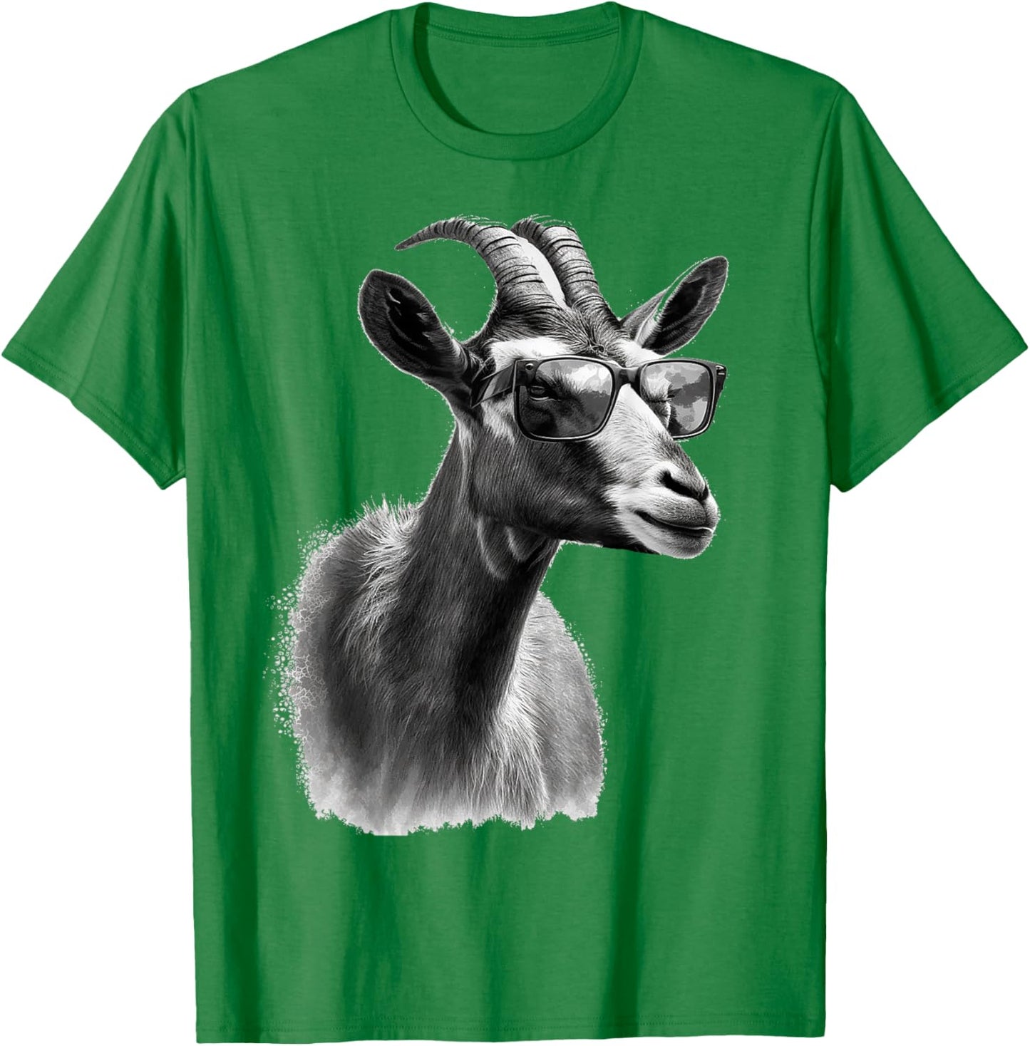 Goat Sunglasses Art Animals Animal Goat T-Shirt - T-Shirt | Irish Green