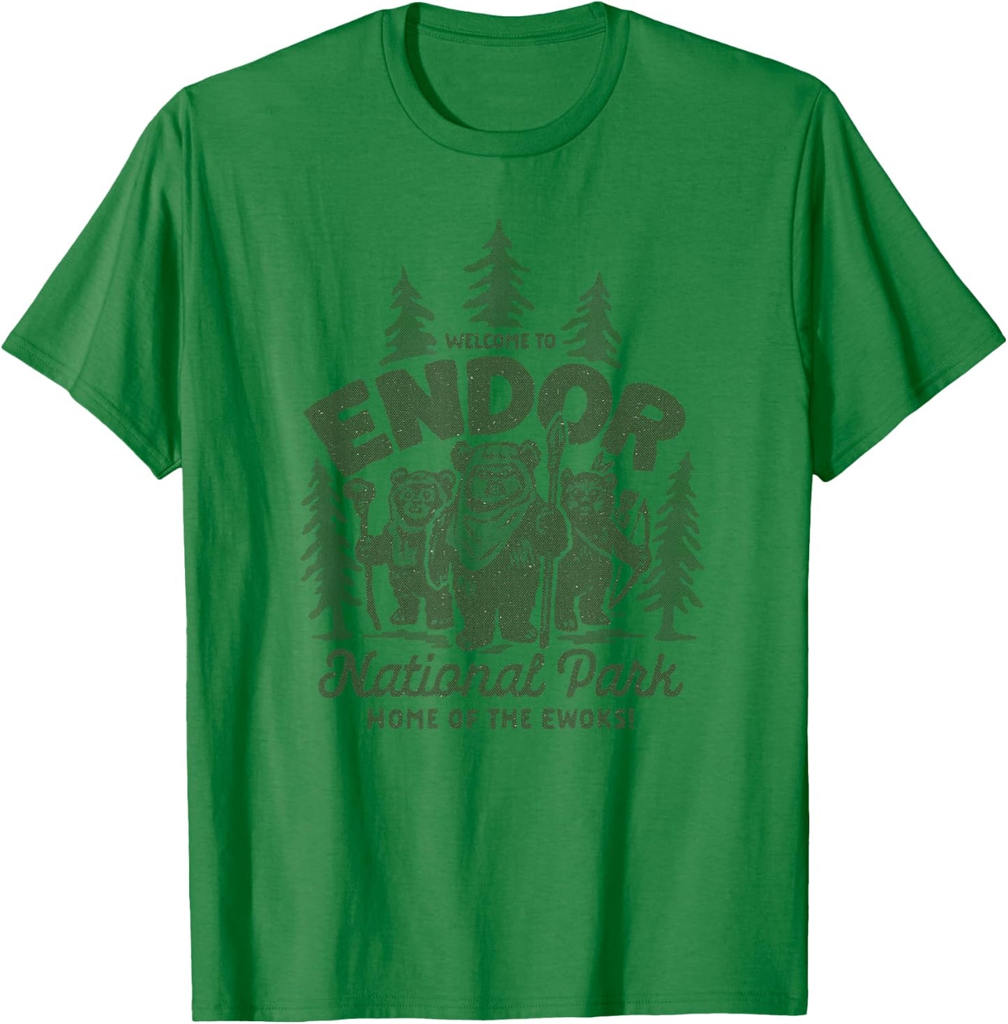 Star Wars Travel Vacation Endor National Park Ewoks T-Shirt - T-Shirt | Irish Green