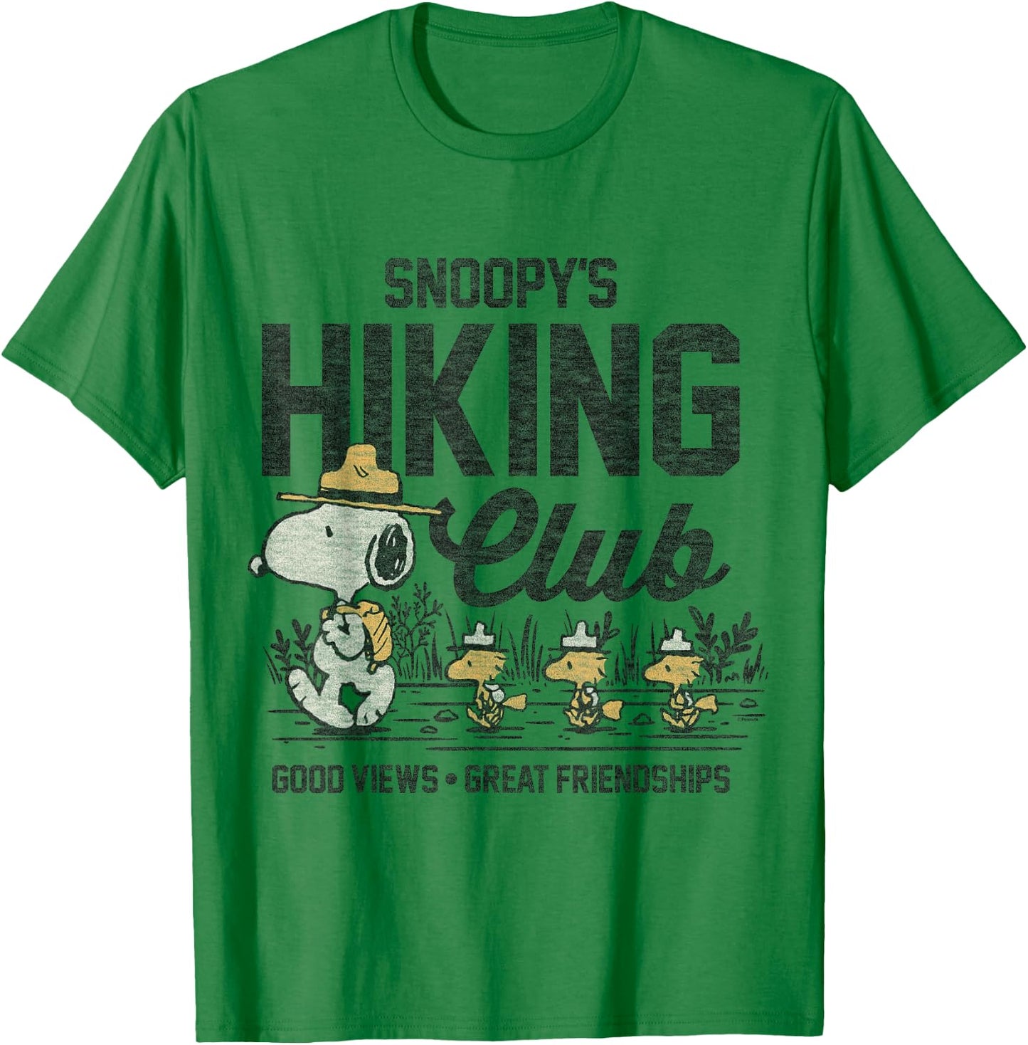 Peanuts - Snoopy's Hiking Club T-Shirt - T-Shirt | Irish Green