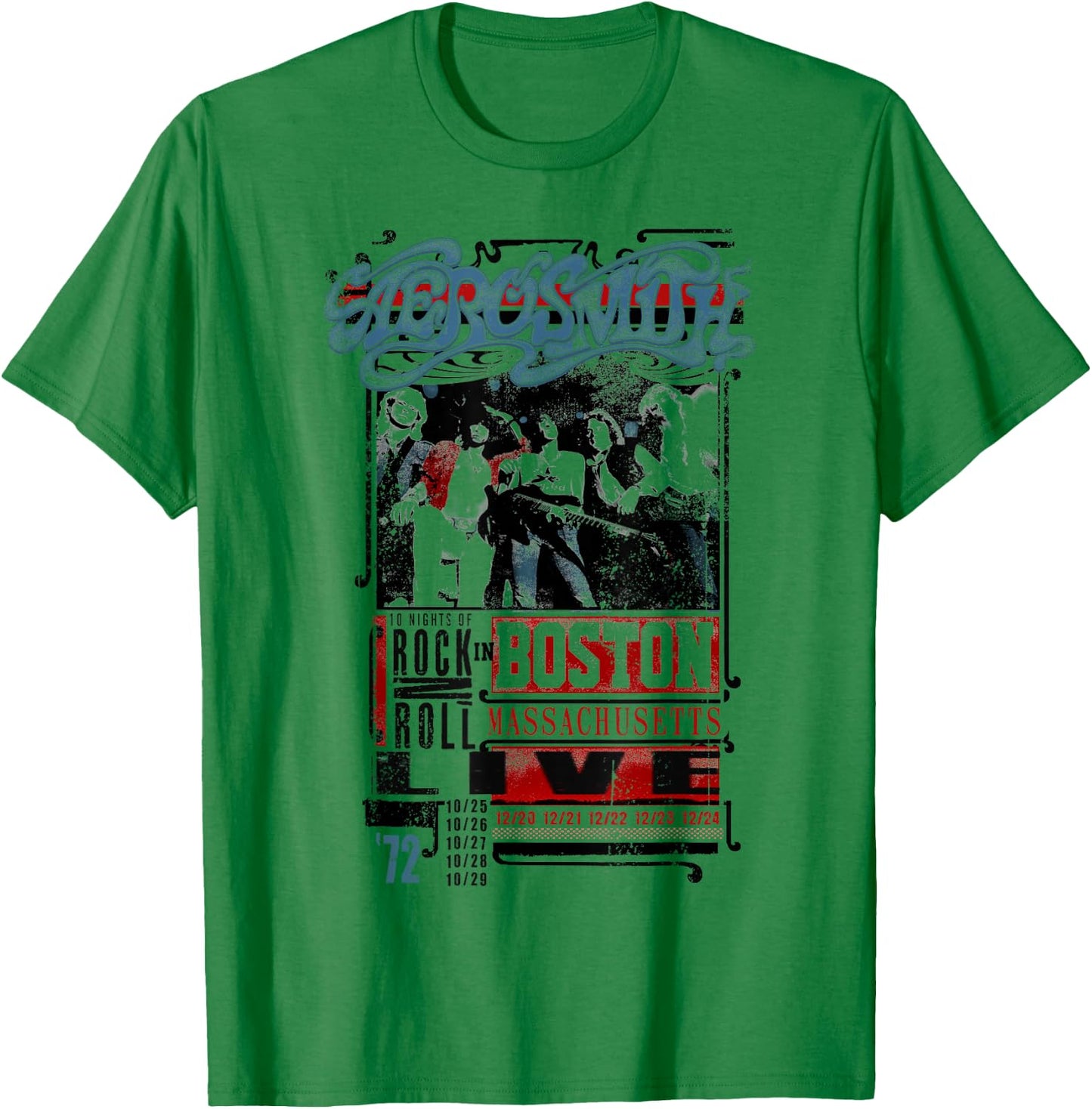 Aerosmith - LIVE! In Boston T-Shirt - T-Shirt | Irish Green