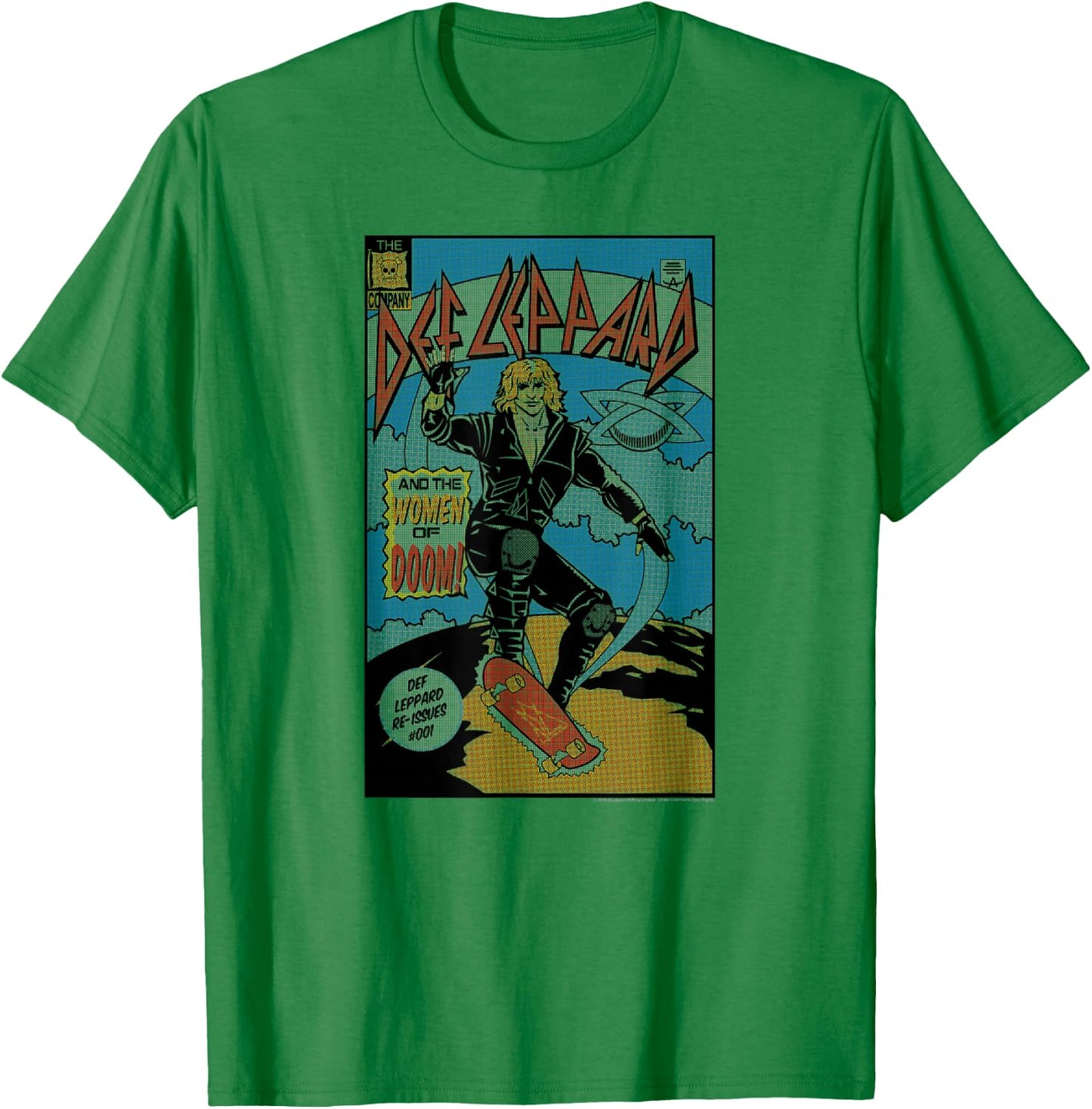 Def Leppard - Comic T-Shirt - T-Shirt | Irish Green