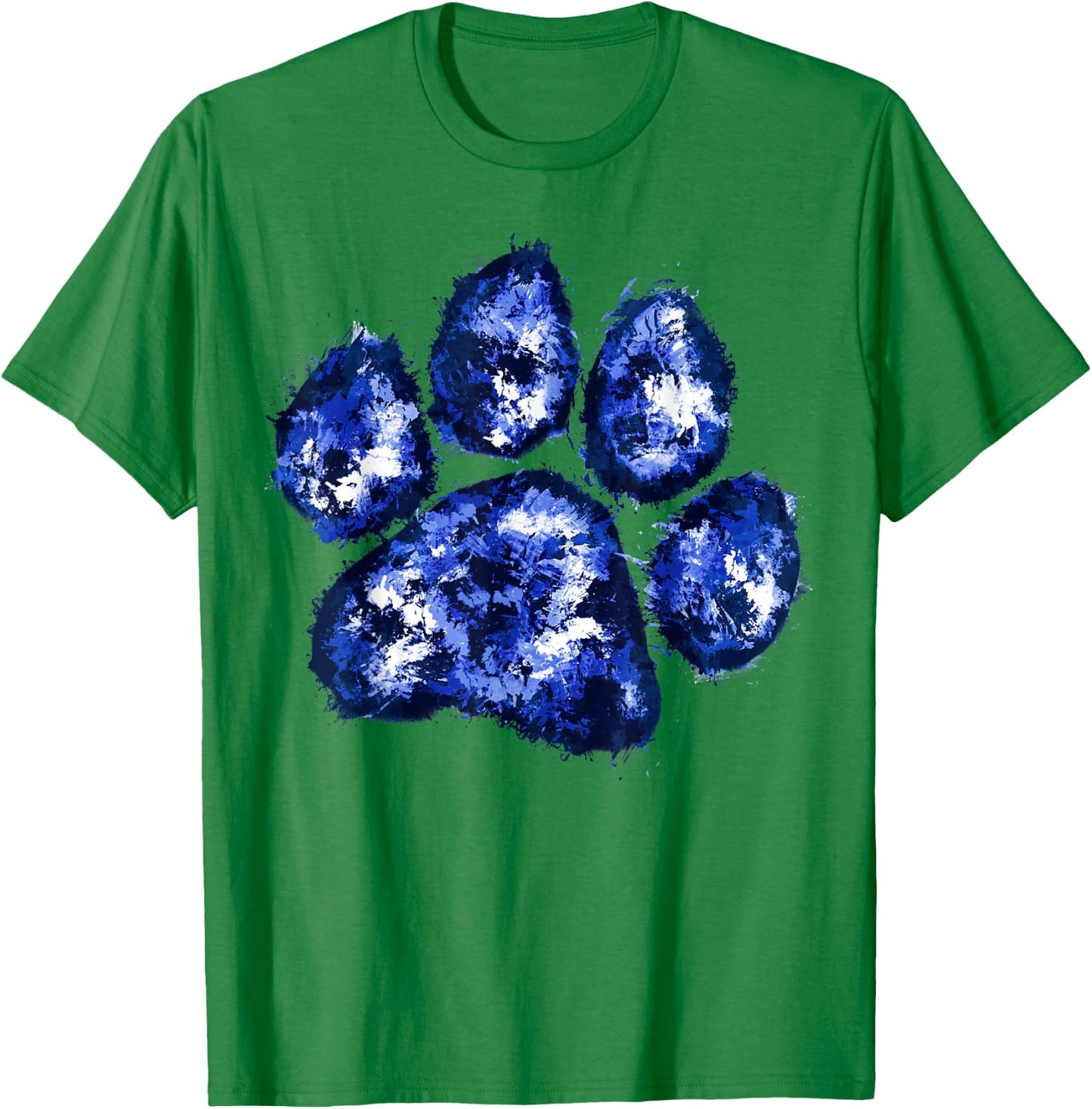 Wildcats Paw Print Blue Wildcats Wild Cat Animal Sports T-Shirt - T-Shirt | Irish Green