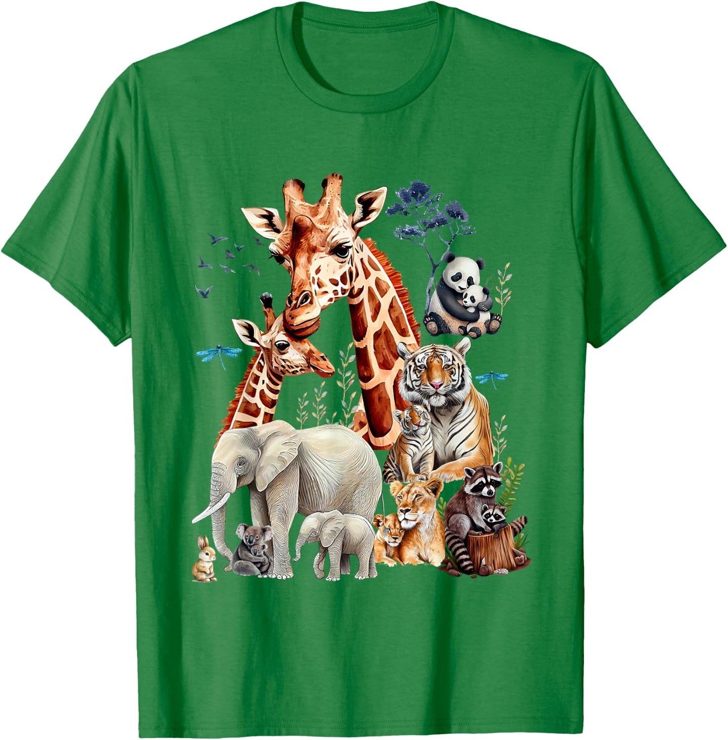 Jungle Animal Wildlife Safari Forest Zoo Theme Wild Animals T-Shirt - T-Shirt | Irish Green