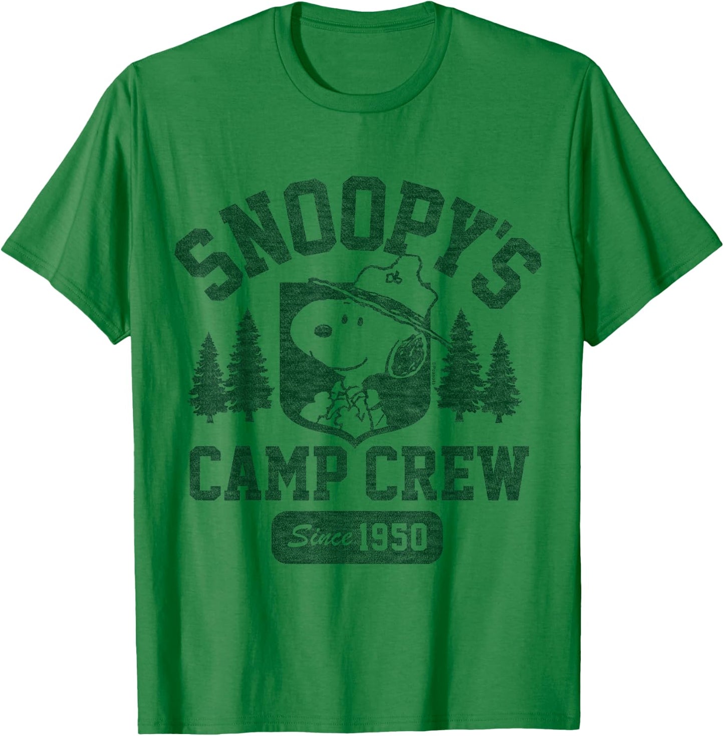 Peanuts - Snoopy's Camp Crew T-Shirt - T-Shirt | Irish Green