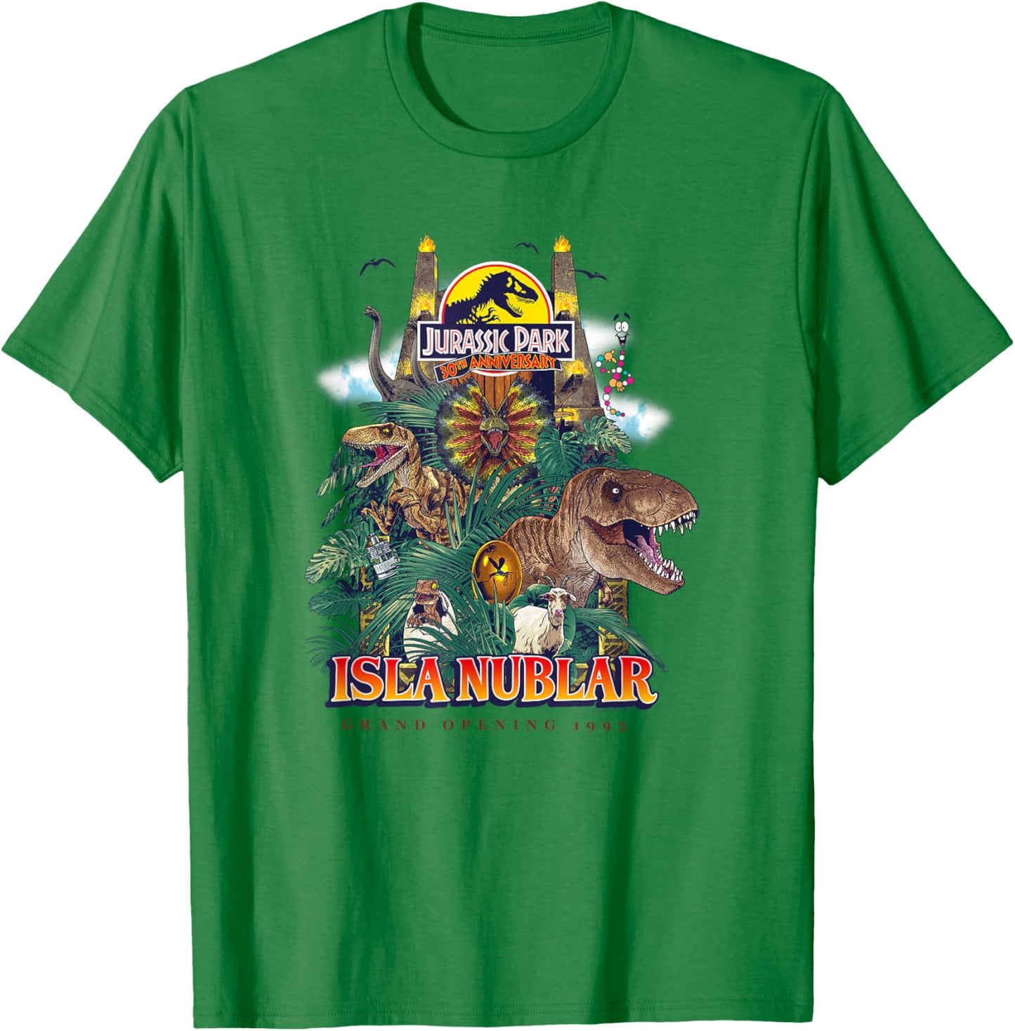 Jurassic Park 30th Anniversary Grand Opening T-Shirt - T-Shirt | Irish Green