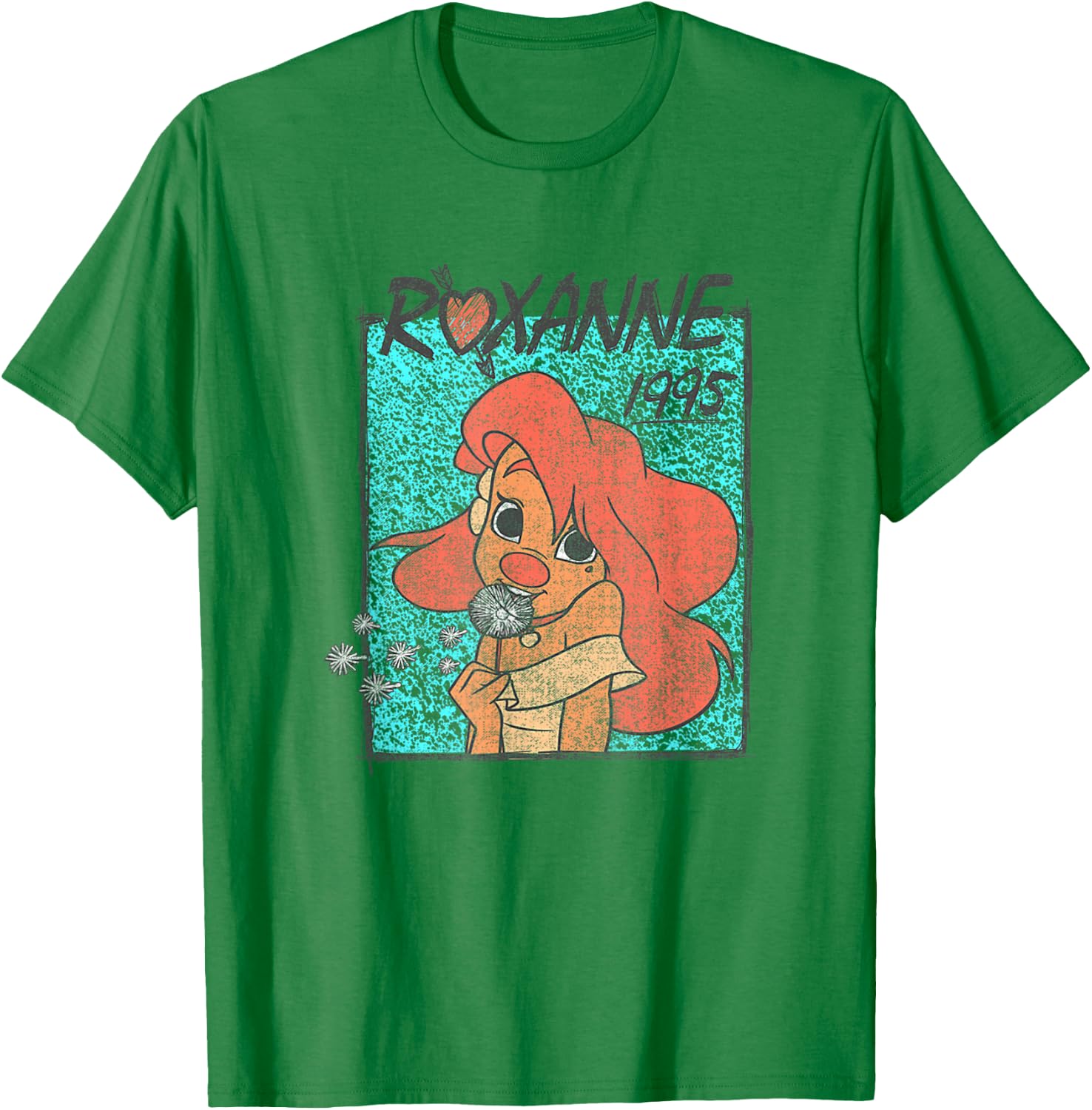 Disney A Goofy Movie 1995 Roxanne Dandelions Retro Portrait T-Shirt - T-Shirt | Irish Green