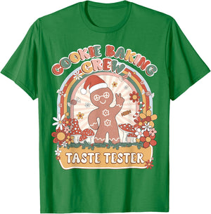 Taste Tester Cookie Baking Crew Retro Groovy Matching Family T-Shirt - T-Shirt | Irish Green