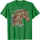 Horse Tribal Abstract Art Native American Geometric Horses T-Shirt - T-Shirt | Irish Green