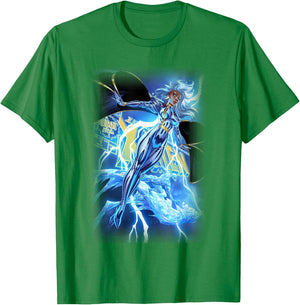 Marvel X-Men Storm & Iceman Epic Distressed Poster T-Shirt - T-Shirt | Irish Green