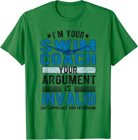 Funny Swim Coach Swimming Coach T-Shirt - T-Shirt | Irish Green