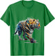 Tiger art colourful tiger motif animal tiger T-Shirt - T-Shirt | Irish Green