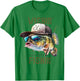 Wishing I was Fishing Large Mouth Bass Funny Fisherman Fish T-Shirt - T-Shirt | Irish Green