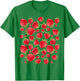 Strawberry Strawberries Farmhouse Style Pattern T-Shirt - T-Shirt | Irish Green