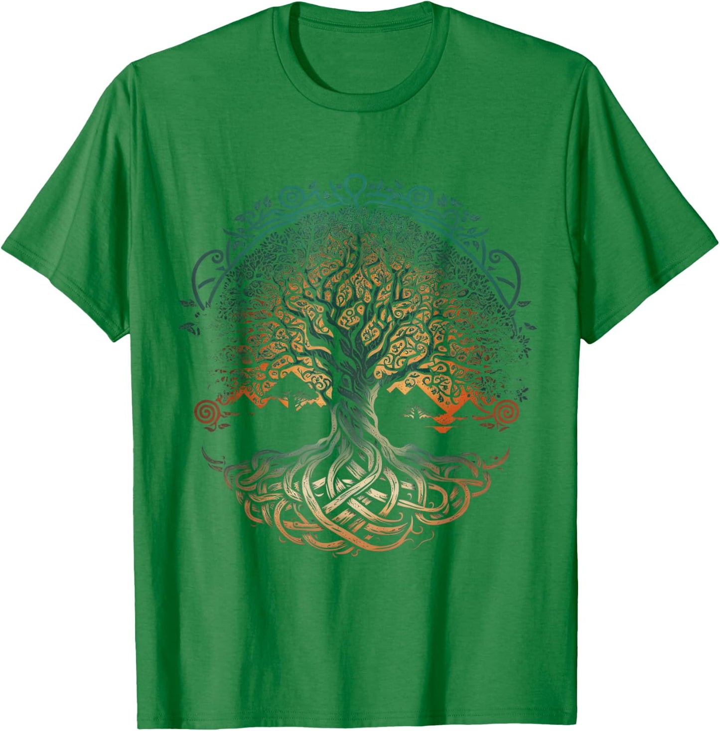 Tree of Life Yggdrasil Viking Midgard Thor Walhalla T-Shirt - T-Shirt | Irish Green