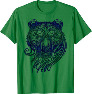 Bear Grizzly Nordic Indian Celtic Mythology Wild Animal Fan T-Shirt - T-Shirt | Irish Green