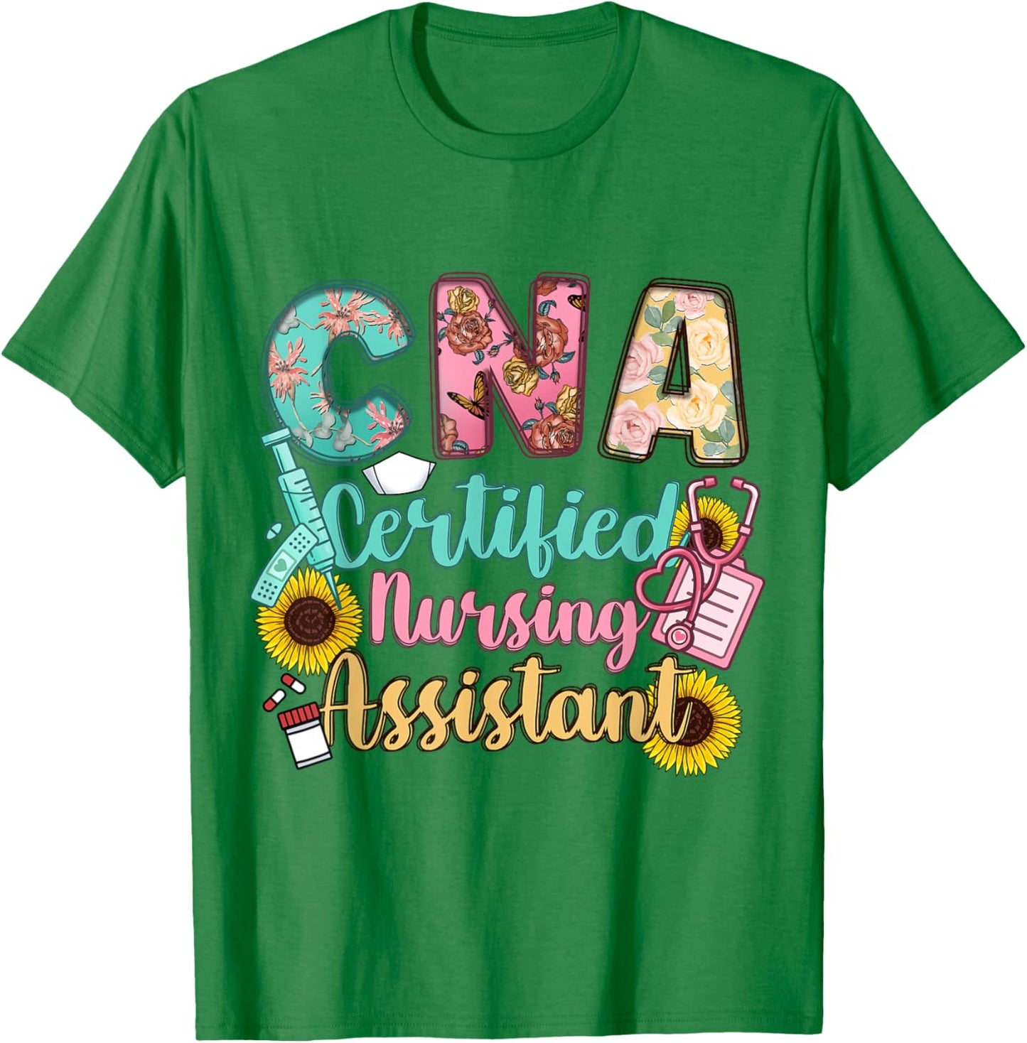 CNA Certified Nursing Assistant T-Shirt - T-Shirt | Irish Green