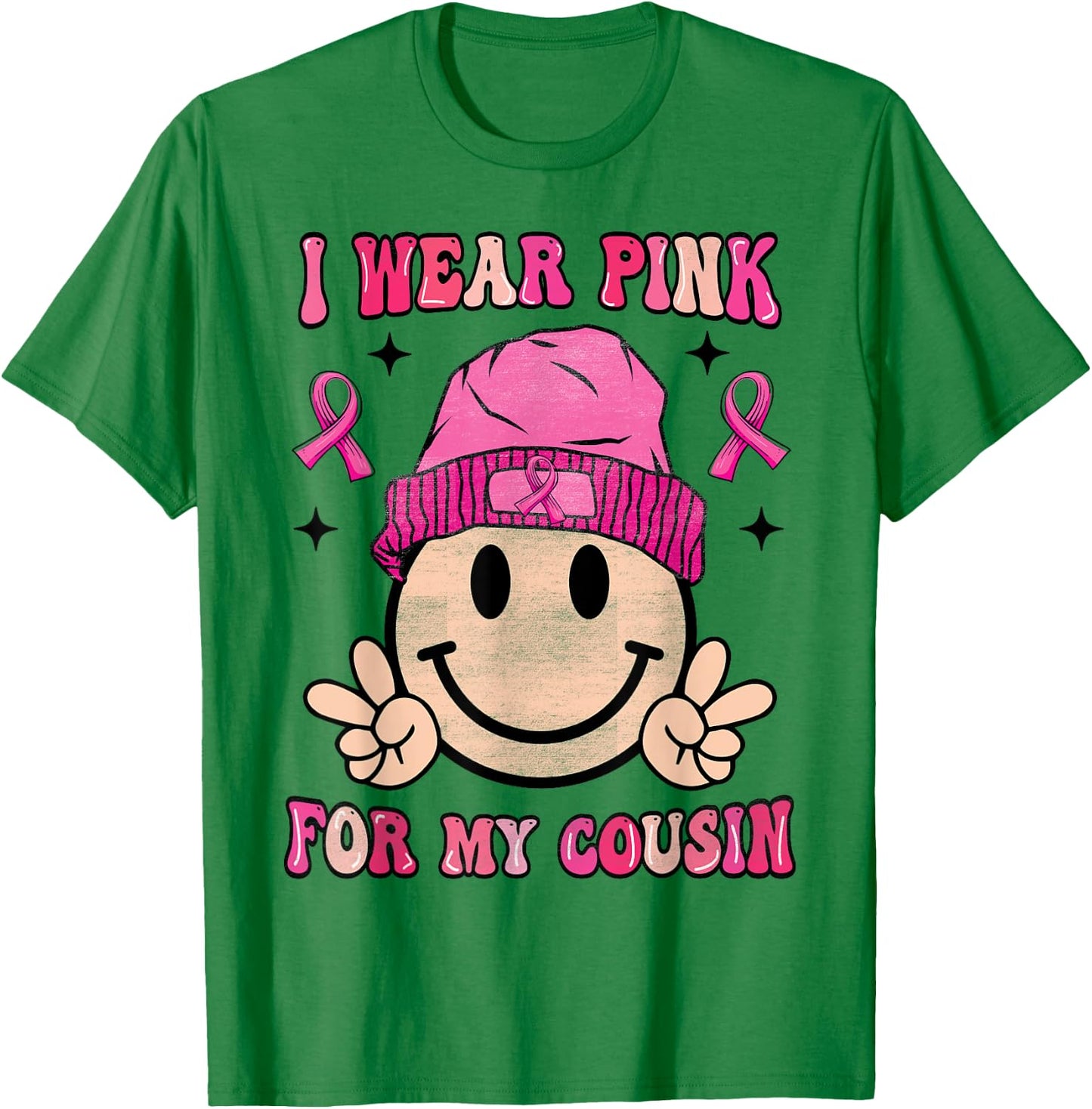 I Wear Pink For My Cousin Breast Cancer Awareness Women T-Shirt - T-Shirt | Irish Green