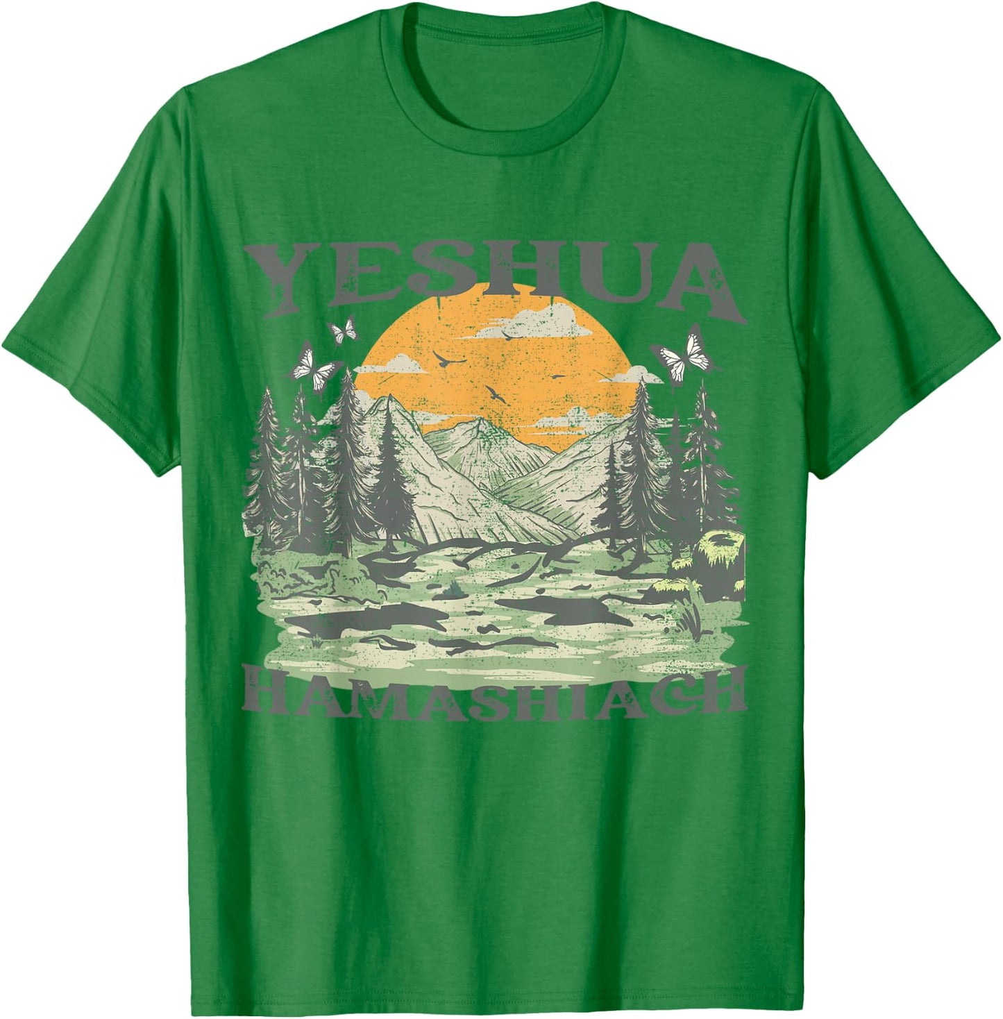 Yeshua Hamashiach Jesus Scripture Christian Bible Faith T-Shirt - T-Shirt | Irish Green